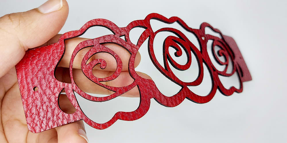 Finished leather bracelet