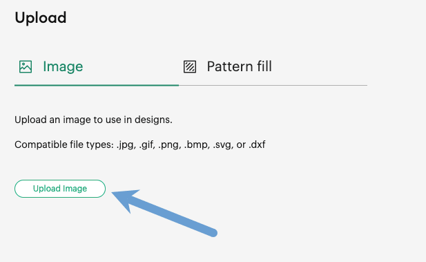 Step 1c: Select Upload Image Step 1c: I select the Upload Image button.