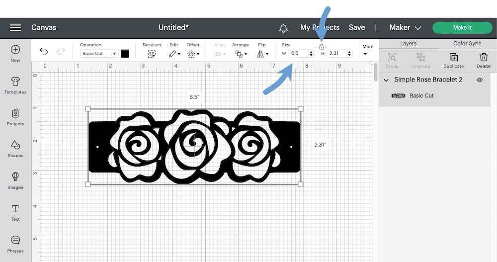 Step 1i: Adjust the size of the file Step 1i: I adjust the size of the file by locking the dimensions and putting my size value in the width field.