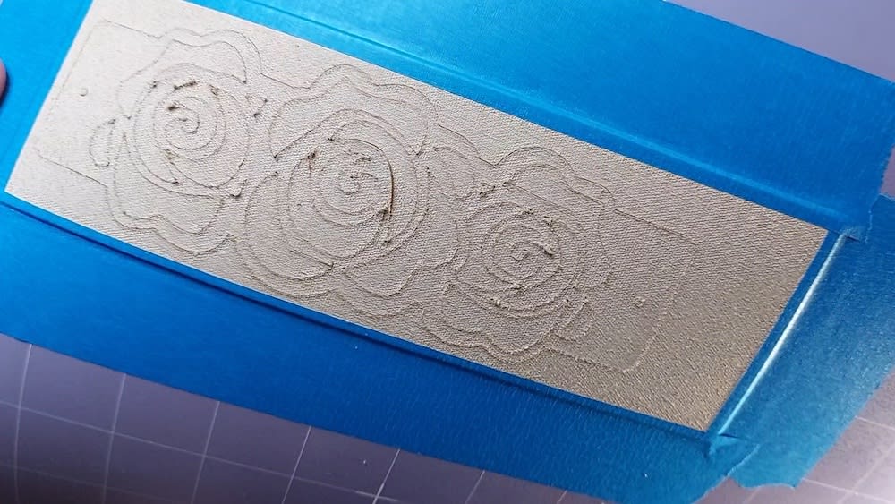 My completed cut Shows my completed cut, still on the mat.