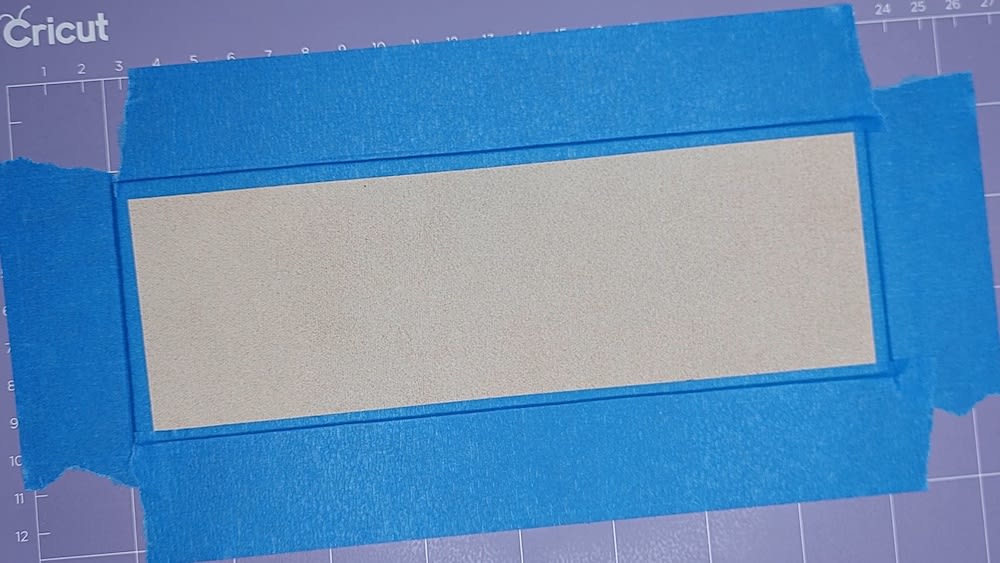 Step 2: Prepare the leather Step 2: I prepared the leather by sticking it onto the StrongGrip mat.