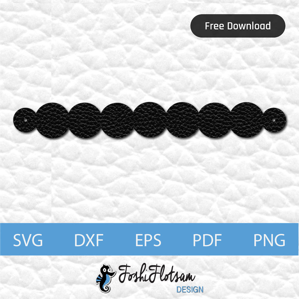 Free bracelet SVG - Free basic solid shape SVG bracelet 2 1 basic free bracelet SVG with a solid shape design.