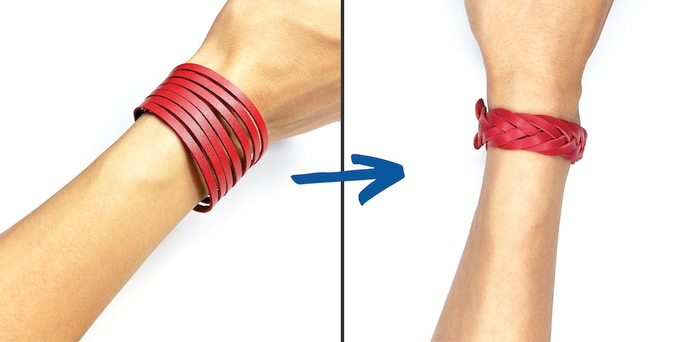 S23 mystery braid leather bracelet creation 1