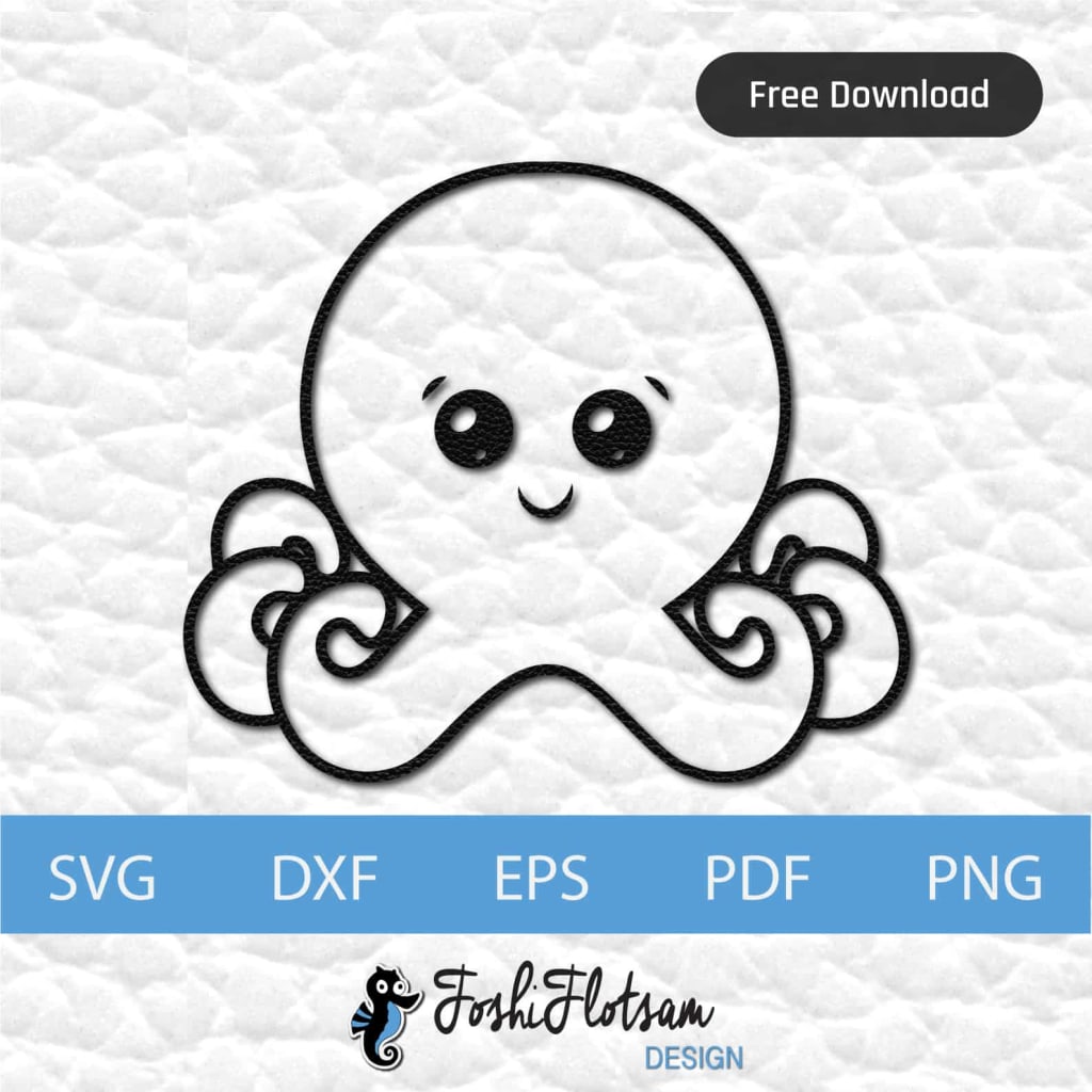 Free clipart SVG - Free octopus SVG clipart 1 1 octopus free clipart SVG file with a cute smiling octopus that has 6 visible tentacles.
