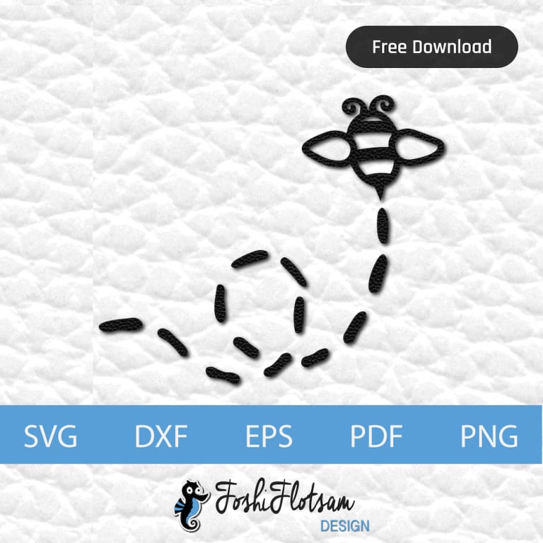 1 bumblebee free clipart SVG file with flying bumblebee with flight trail.