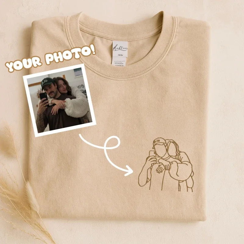 Custom Picture embroidered T-Shirt