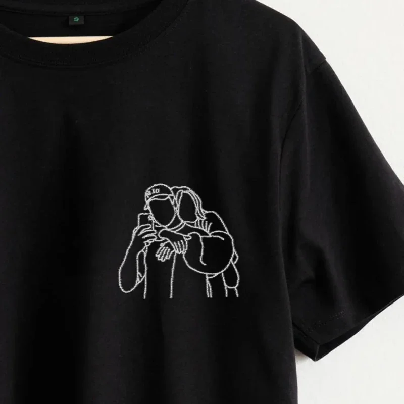 Custom Picture embroidered T-Shirt