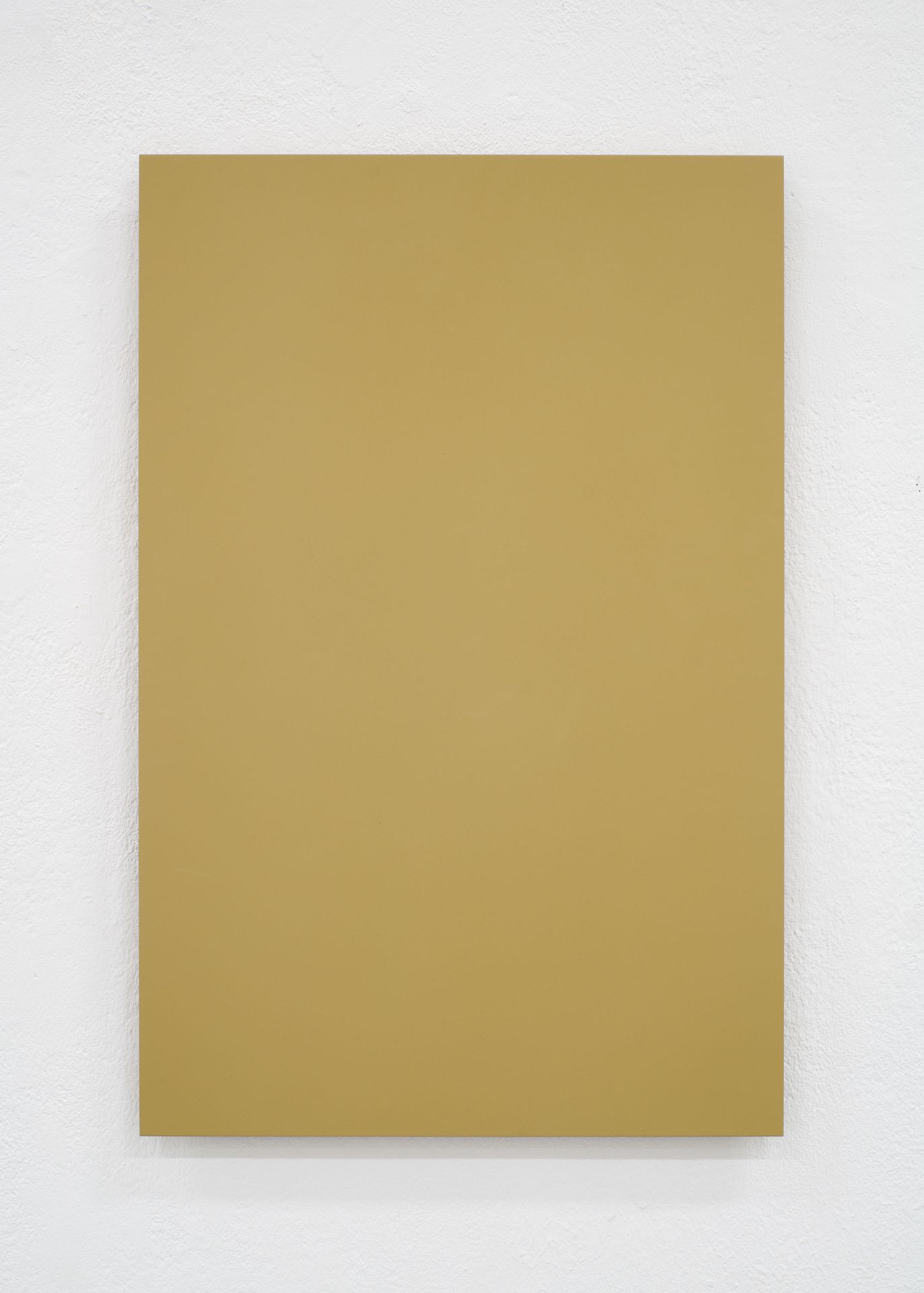 Dark Yellow, 2017. Laquer on aluminum, 56 x 36,5 cm. From the series RAL.