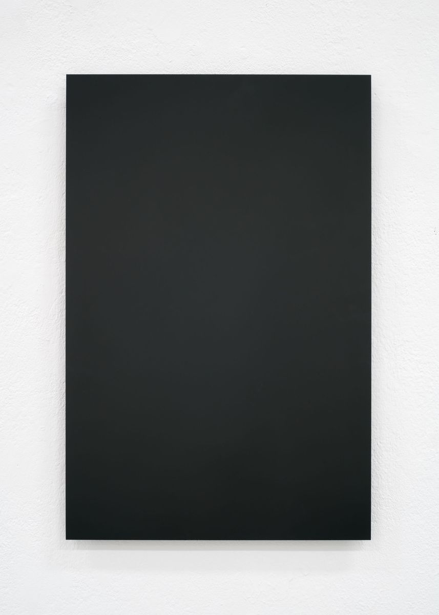 Laquer on aluminum titled 'Panzer Grey', 2017, from the series RAL