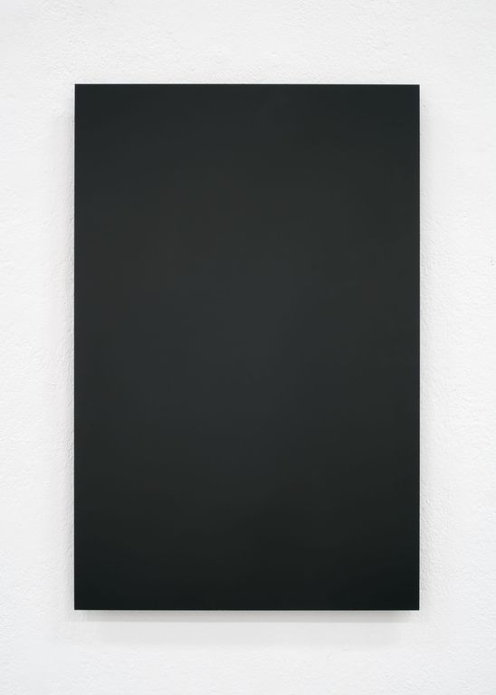 Laquer on aluminum titled 'Panzer Grey', 2017, from the series RAL