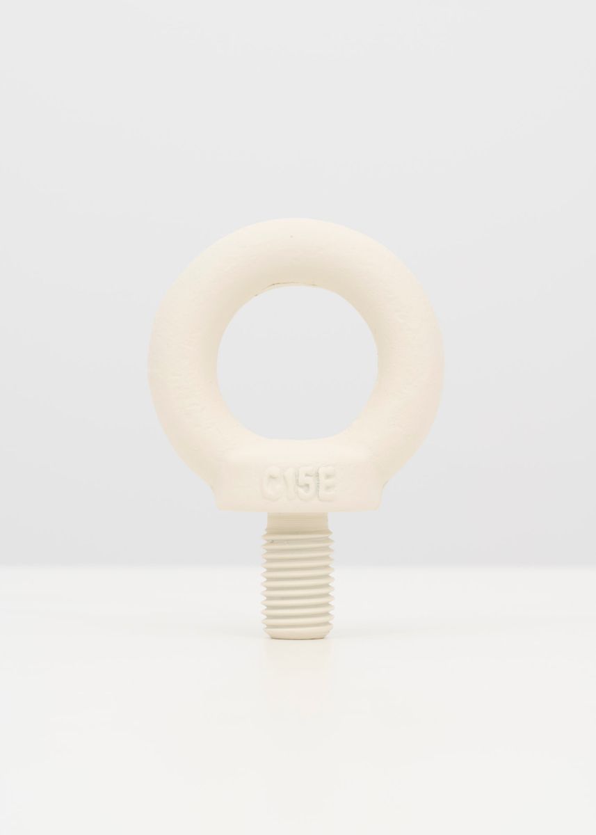 Pigment print titled 'Lifting Eye Bolt (Ivory)', 2021, from the series DIN