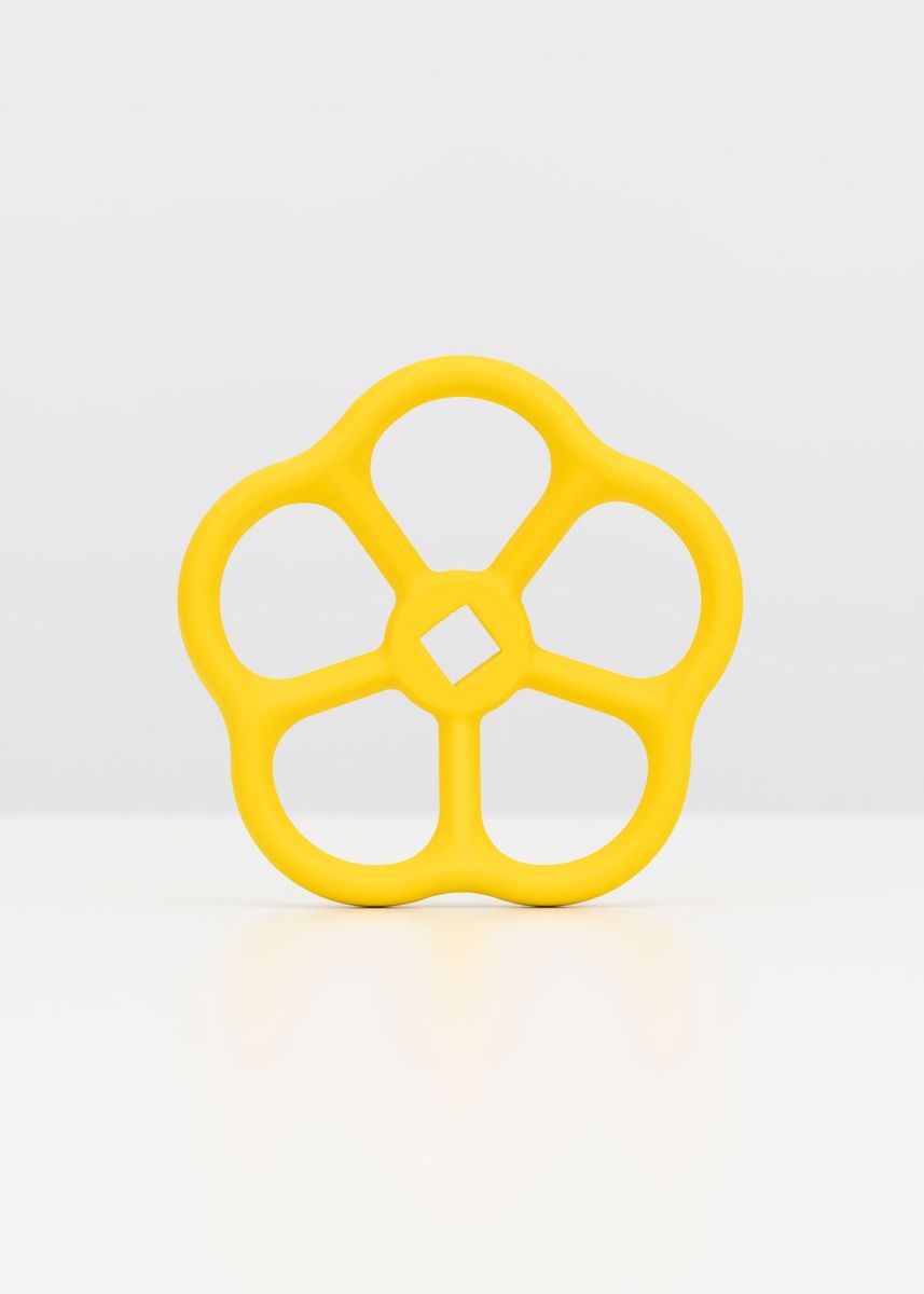 Pigment print titled 'Hand Wheel (Yellow)', 2022, from the series DIN
