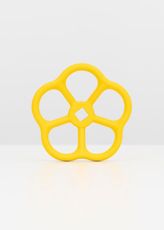 Pigment print titled 'Hand Wheel (Yellow)', 2022