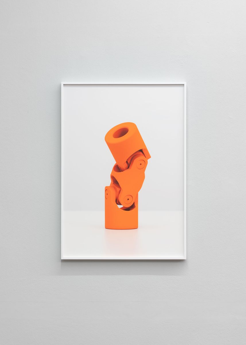 Pigment print titled 'Cardan Joint (Pure Orange)', 2021, from the series DIN - Detail 1