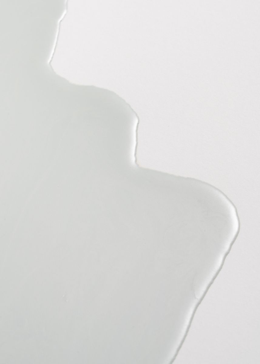 Porcelain White 0009, 2025. Enamel on screen-print paper, 35 x 25 cm. - Detail 1