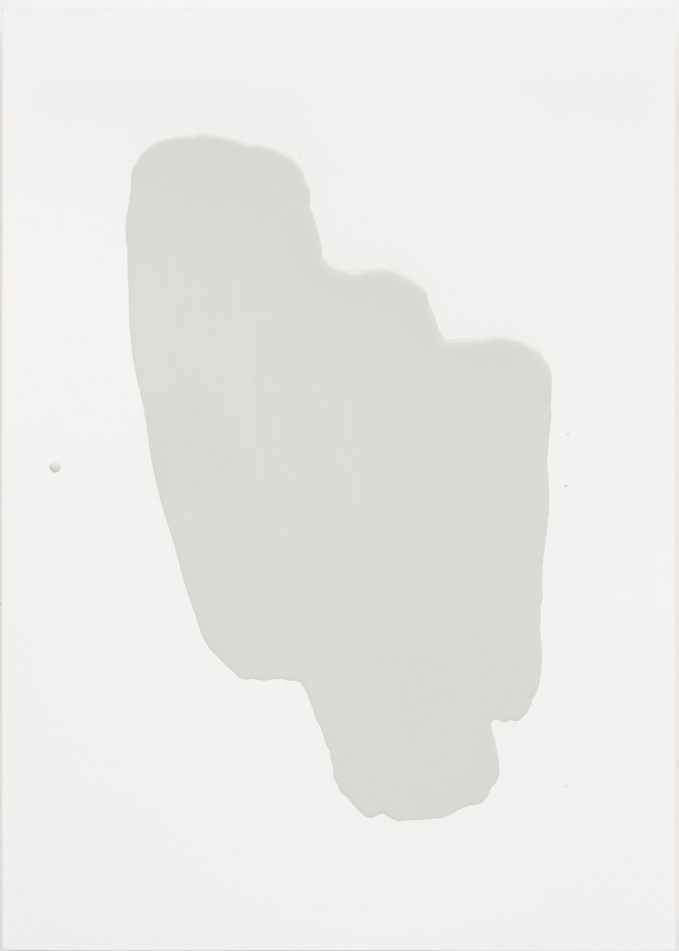 Porcelain White 0009, 2025. Enamel on screen-print paper, 35 x 25 cm.