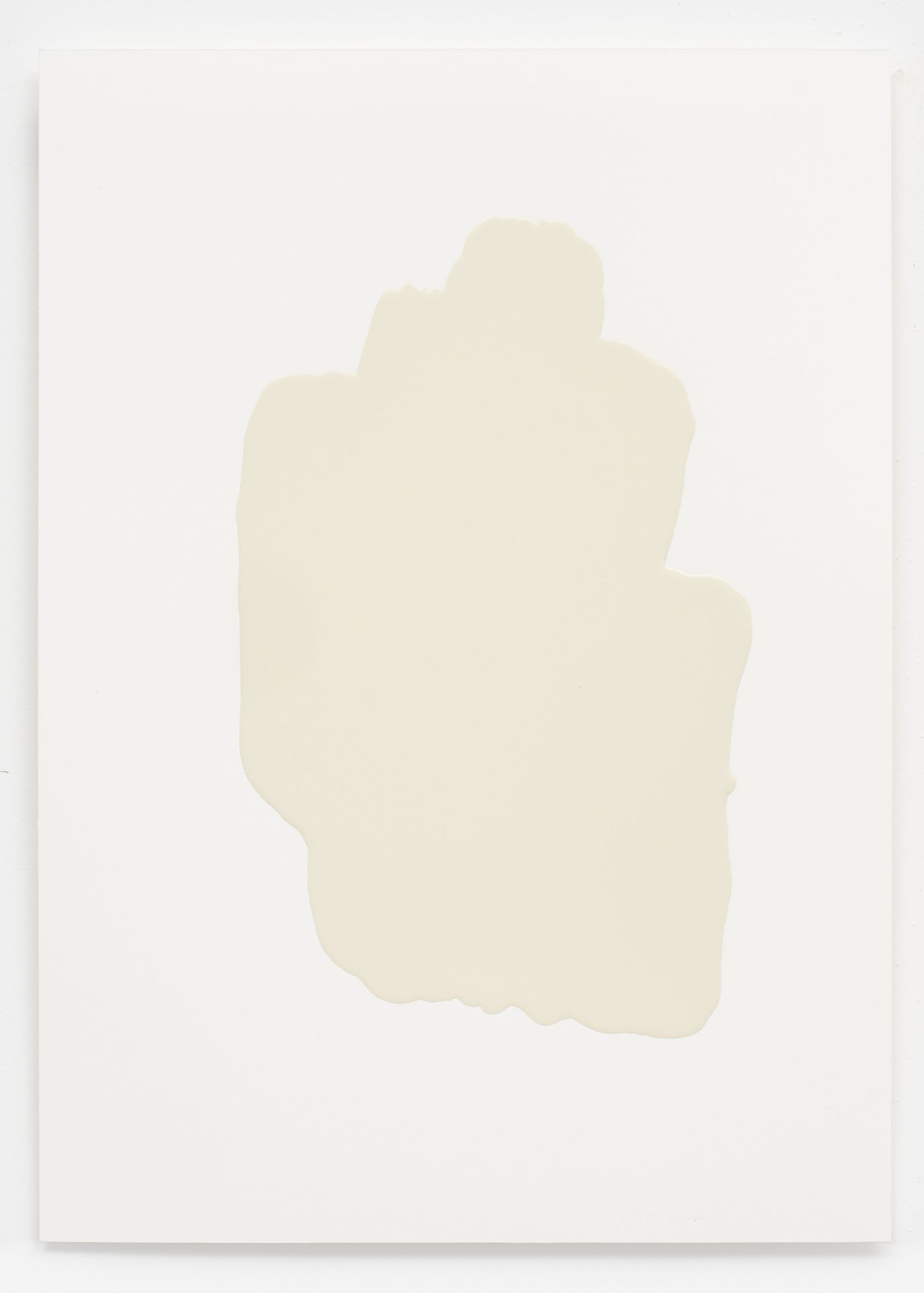 Buttermilch 0221, 2025. Alkydharzlack auf Siebdruckpapier, 35 x 25 cm.