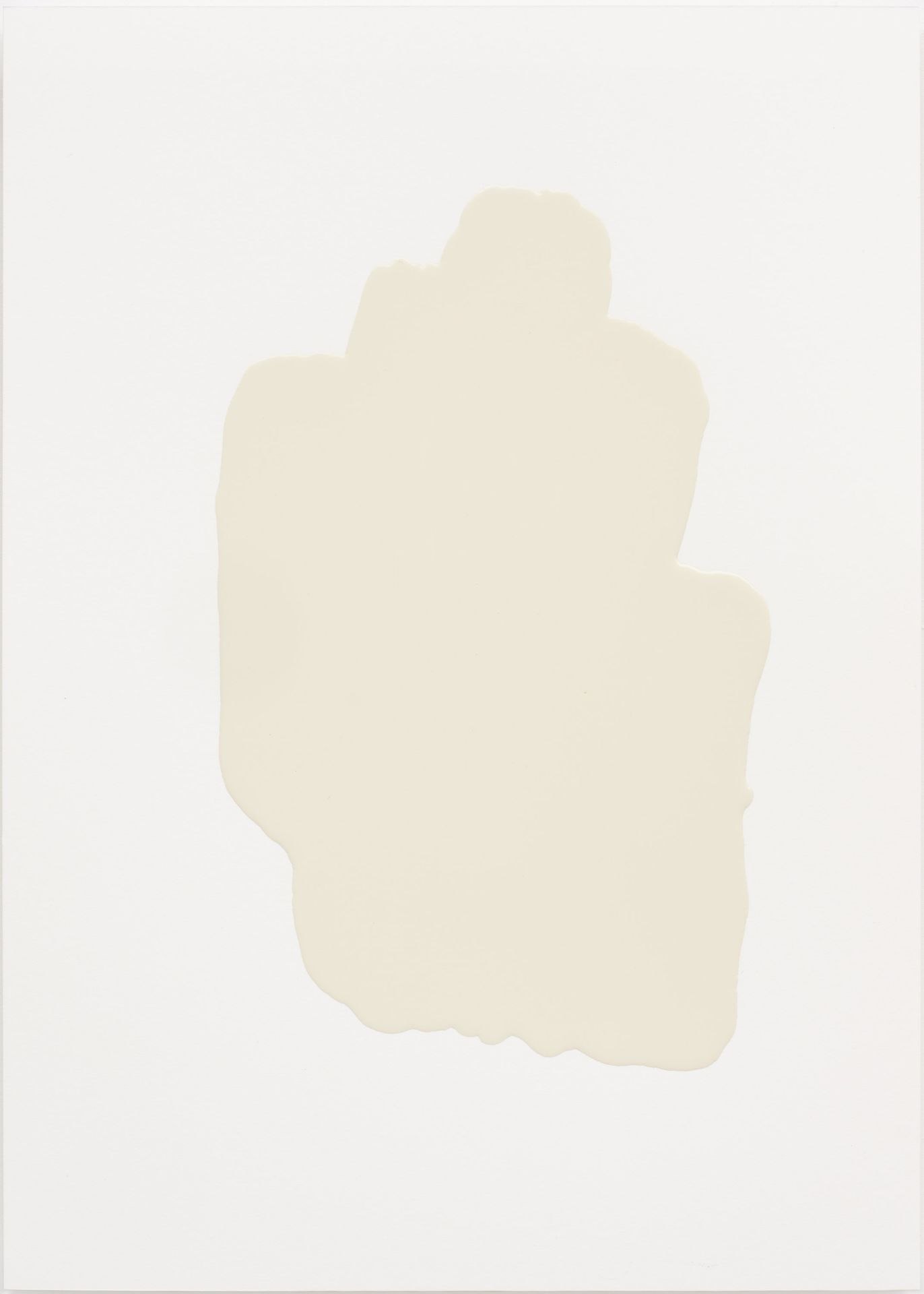 Buttermilk 0221, 2025. Enamel on screen-print paper, 35 x 25 cm.