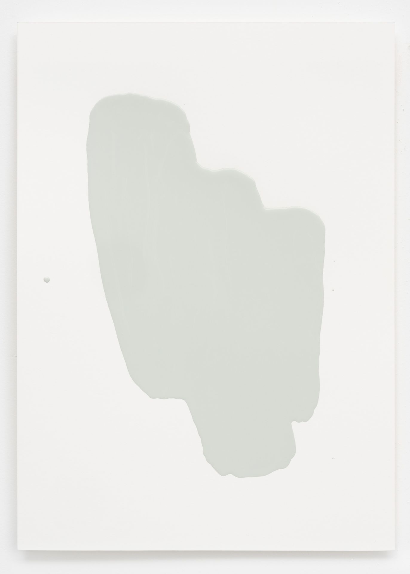 Porcelain White 0009, 2025. Enamel on screen-print paper, 35 x 25 cm.