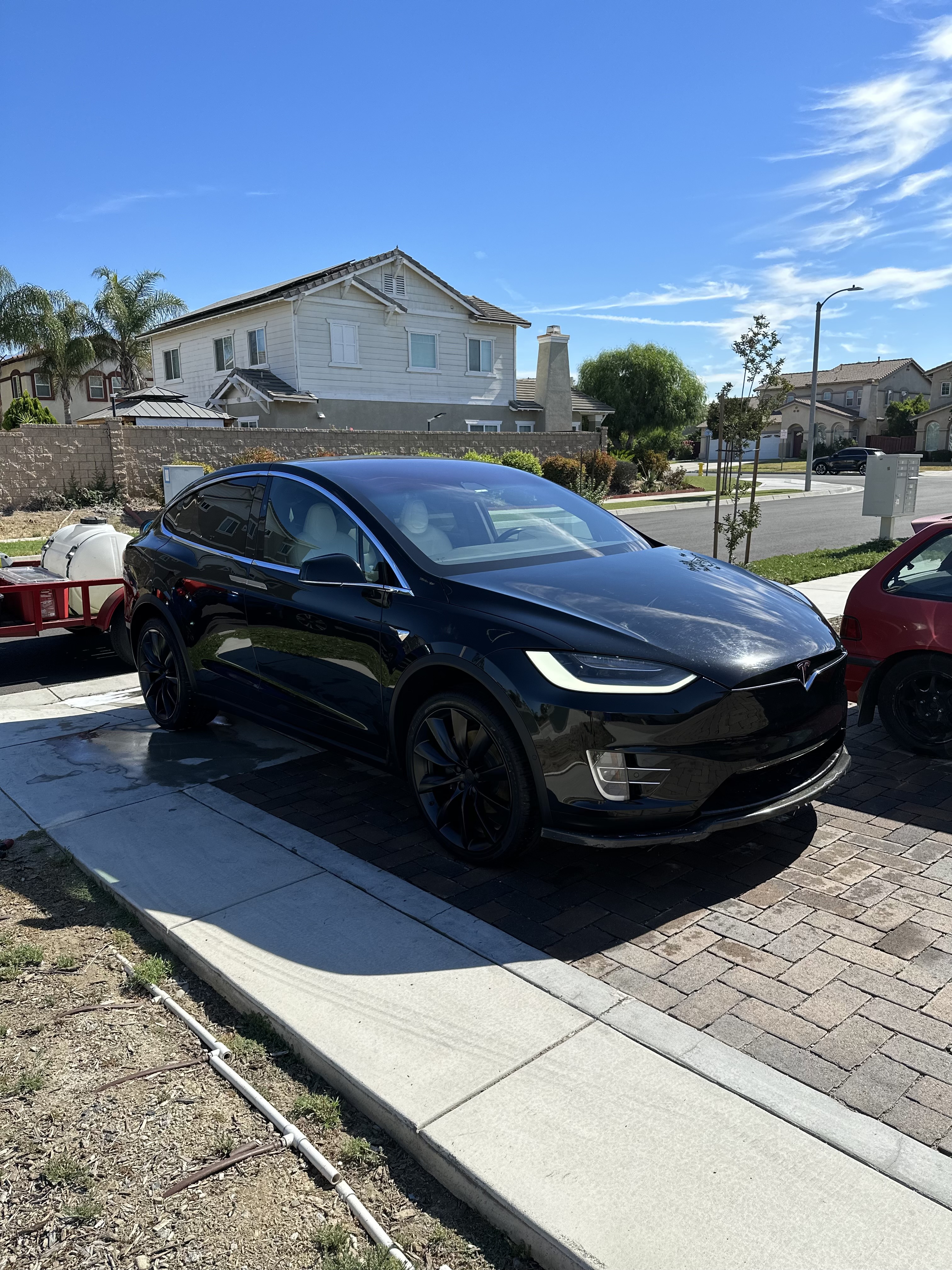 After mobile detailing service by CDA Auto Styling on a Tesla Model X