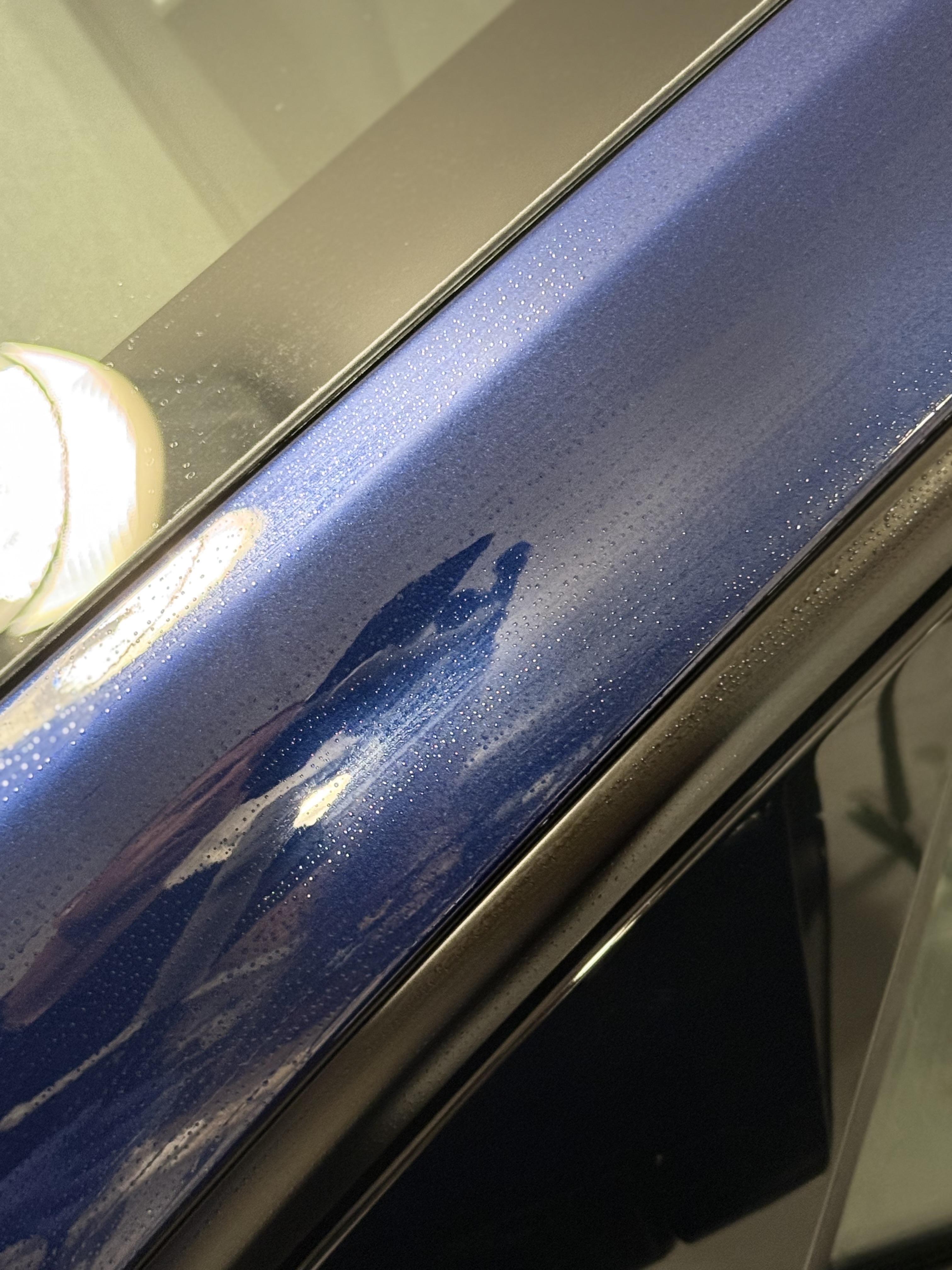 Tesla ceramic coating water beading and hydrophobic properties