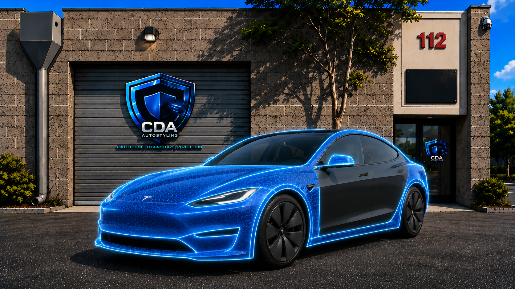 Tesla track package paint protection film coverage in Riverside CA
