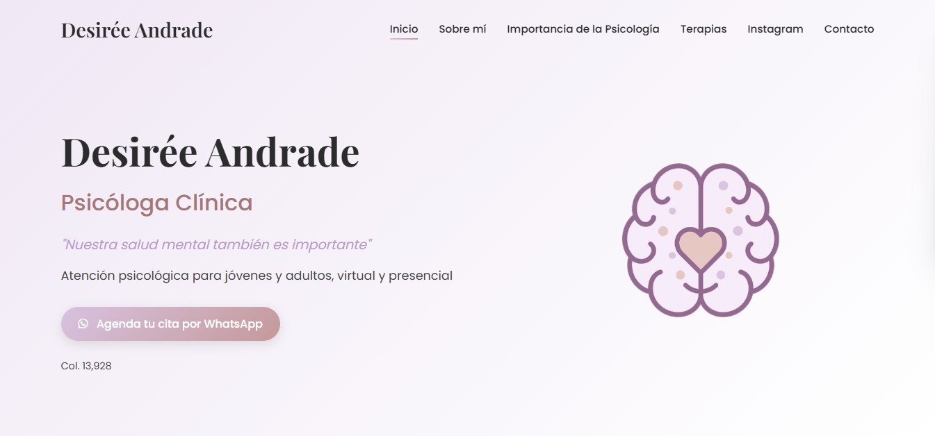 Psychology clinic website