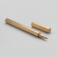 Solid Brass Hexagonal Ballpoint Pen - view 2