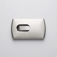 Slim Push Stainless Steel Business Card Case - view 3
