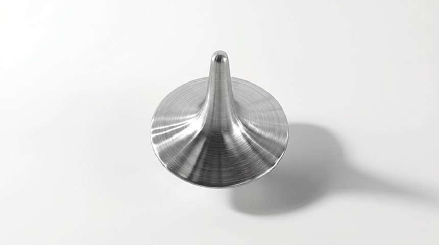 Brushed finish on stainless steel surface showing uniform directional grain texture