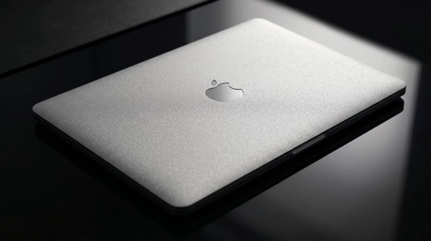 Sandblasted metal surface with uniform non-directional matte texture