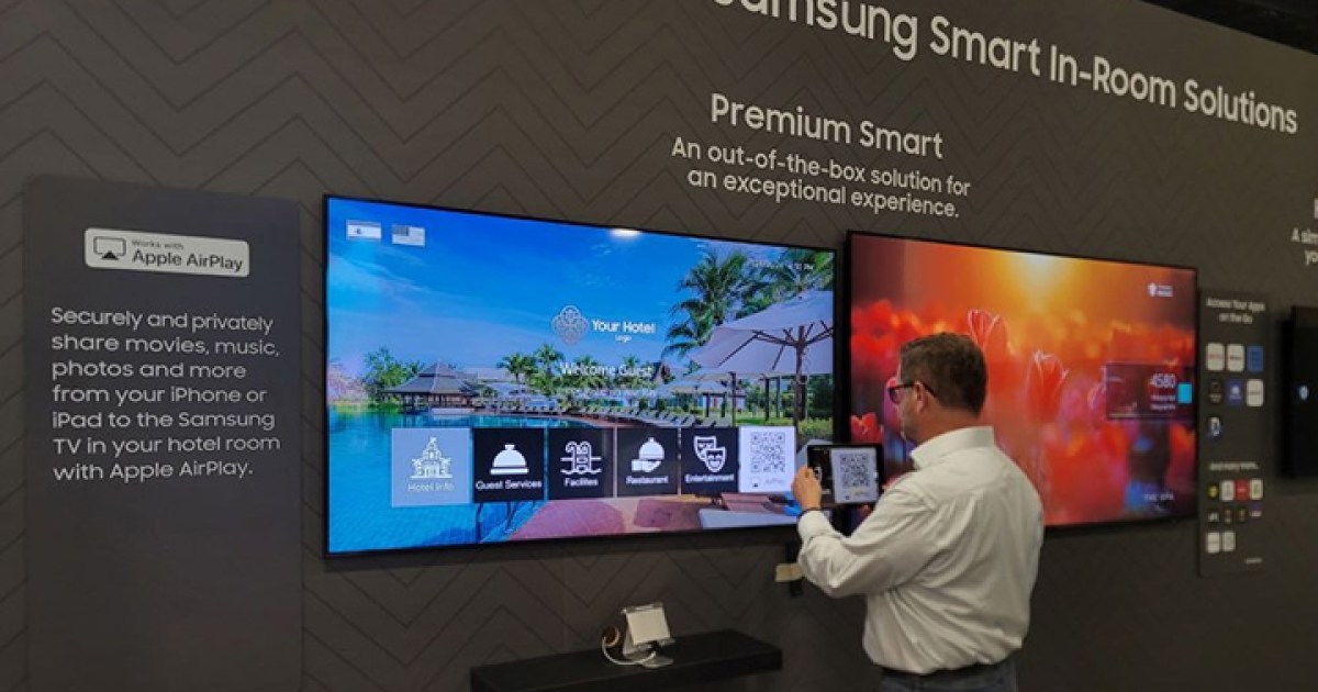 Cover Image for Los televisores de hotel de Samsung incorporan conectividad AirPlay.