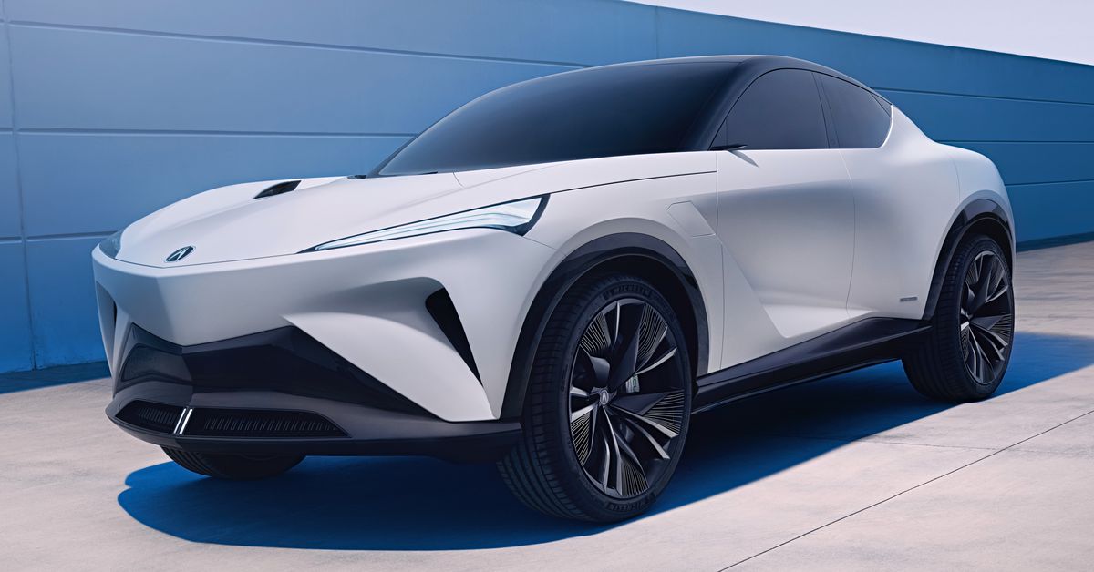 El concepto de vehículo eléctrico de alto rendimiento de Acura se asemeja a un deportivo enojado.