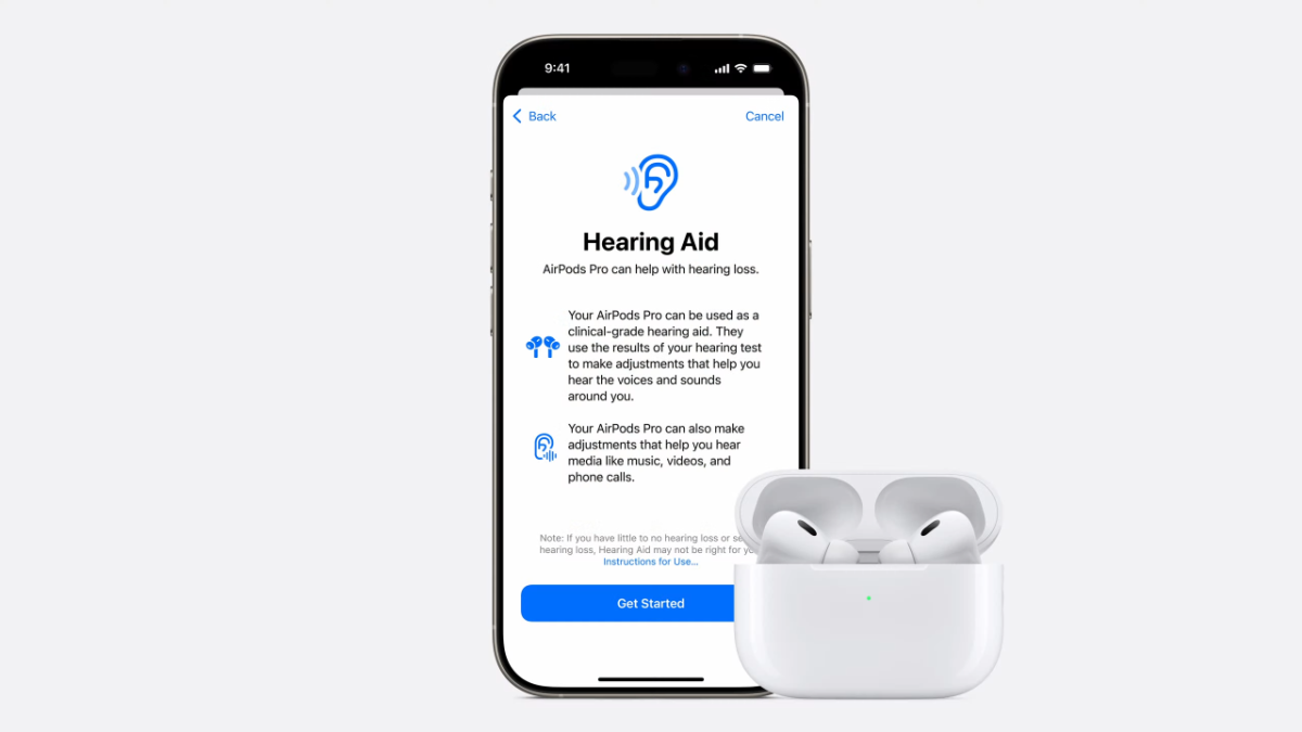 La actualización de los AirPods Pro de Apple los transforma en un audífono de grado clínico.