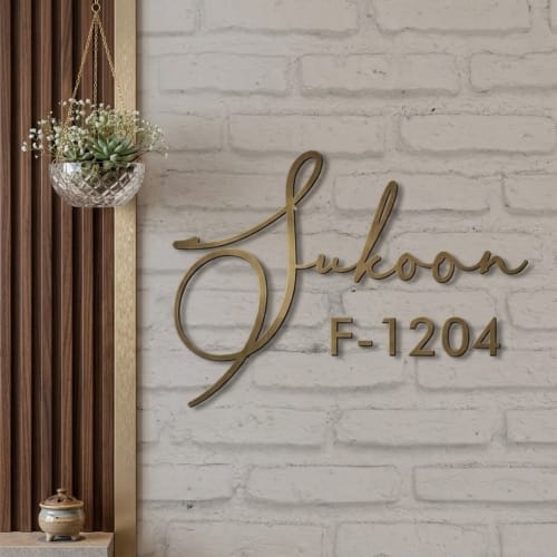 CUTOUT House Name Plate