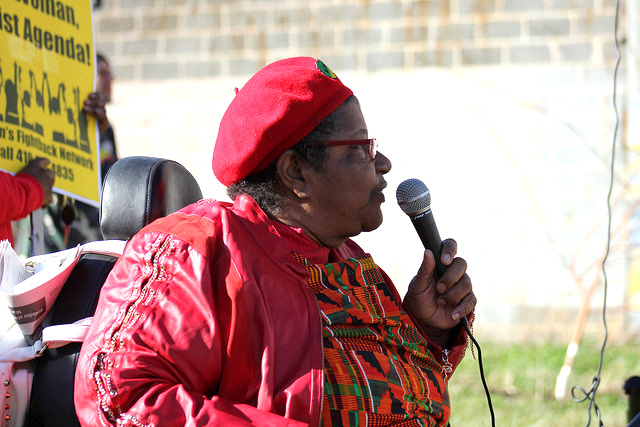 Rev. Annie Chambers speaks at the International Women's Day Gathering Rally in Baltimore, Maryland, March 8, 2017. Rev. Annie Chambers speaks at the International Women's Day Gathering Rally in Baltimore, Maryland, March 8, 2017.