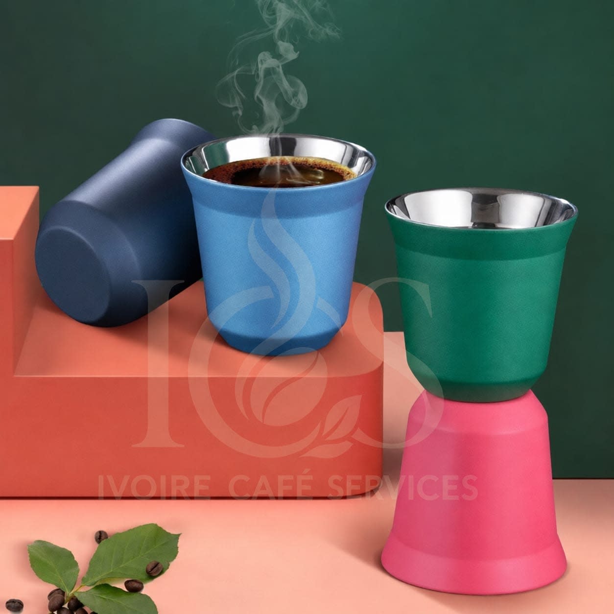 Tasse à café en acier inoxydable