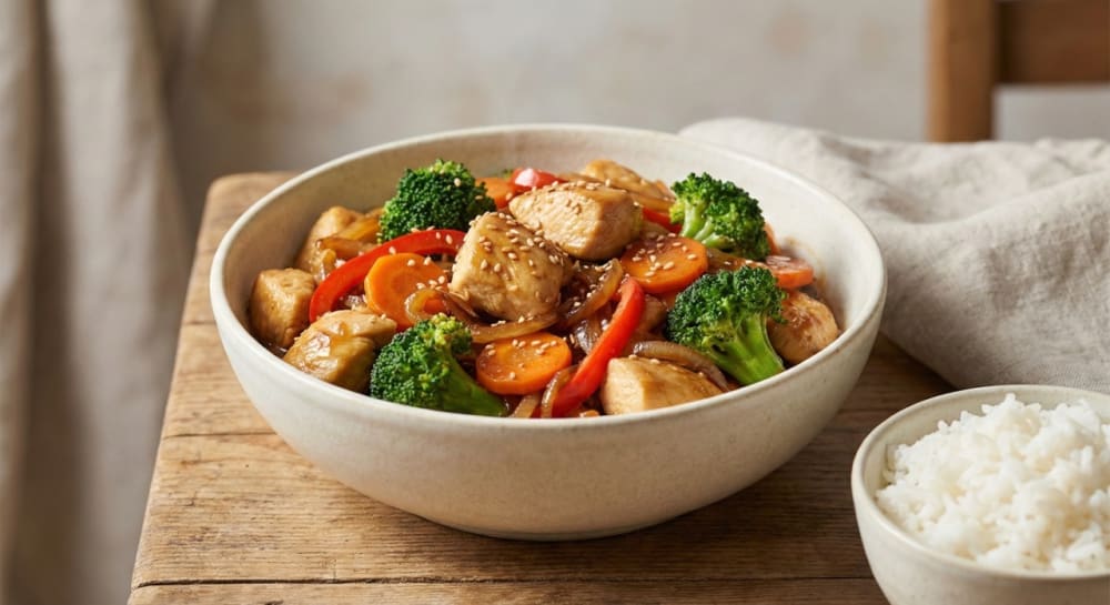 Pollo Salteado con Verduras.