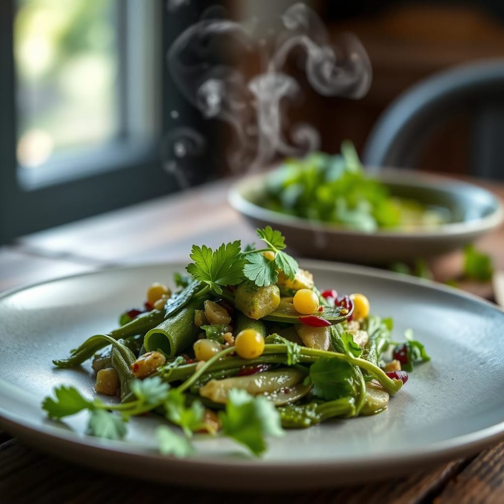 Verdolagas al Vapor con Salsa Verde Martajada