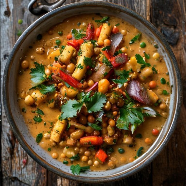 Garbanzos al Curry con Cúrcuma y Zanahoria