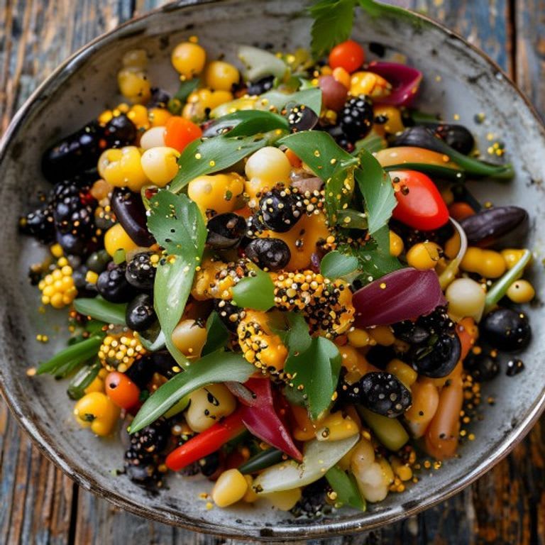 Ensalada de Frijol Negro con Maíz Tierno