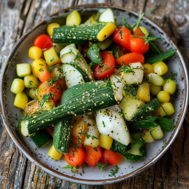 Calabacitas picadas con elote tierno y epazote