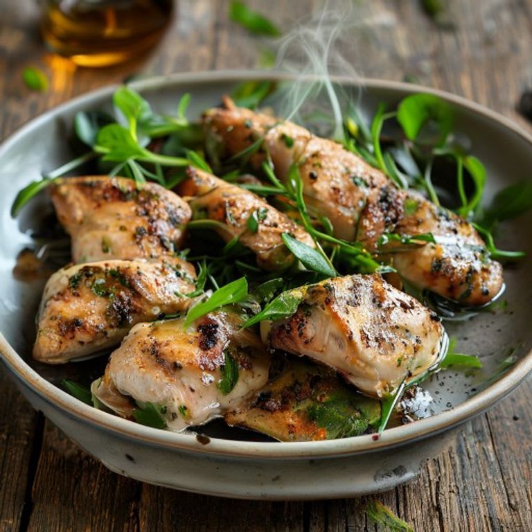 Pechuga de pollo rellena de espinacas al vapor