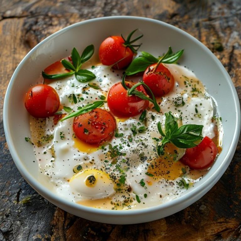 Huevos Ahogados en Salsa Verde de Tomate