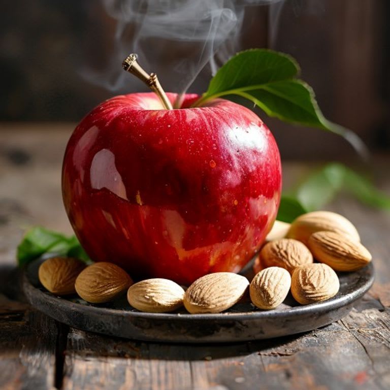 Manzana con almendras