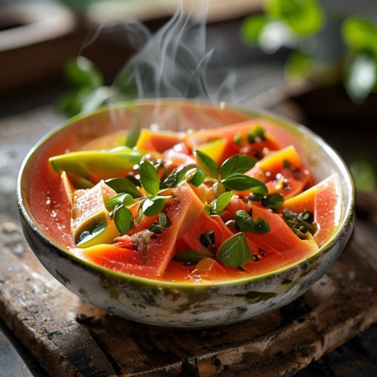 Taza de papaya con jugo de limón