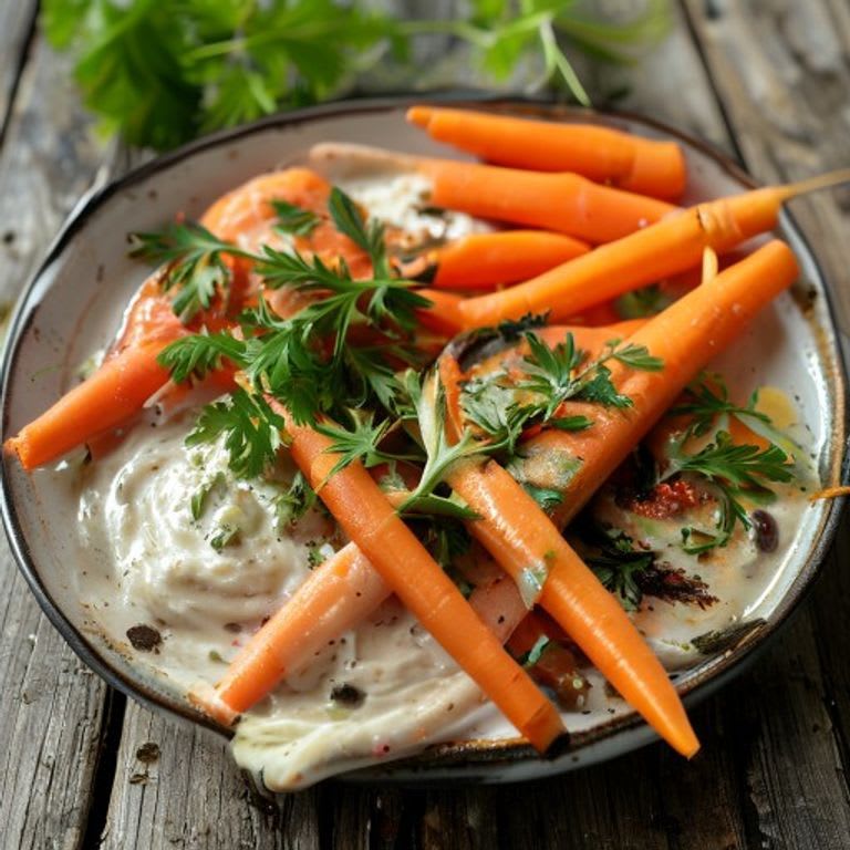Bastones de zanahoria con hummus de frijol