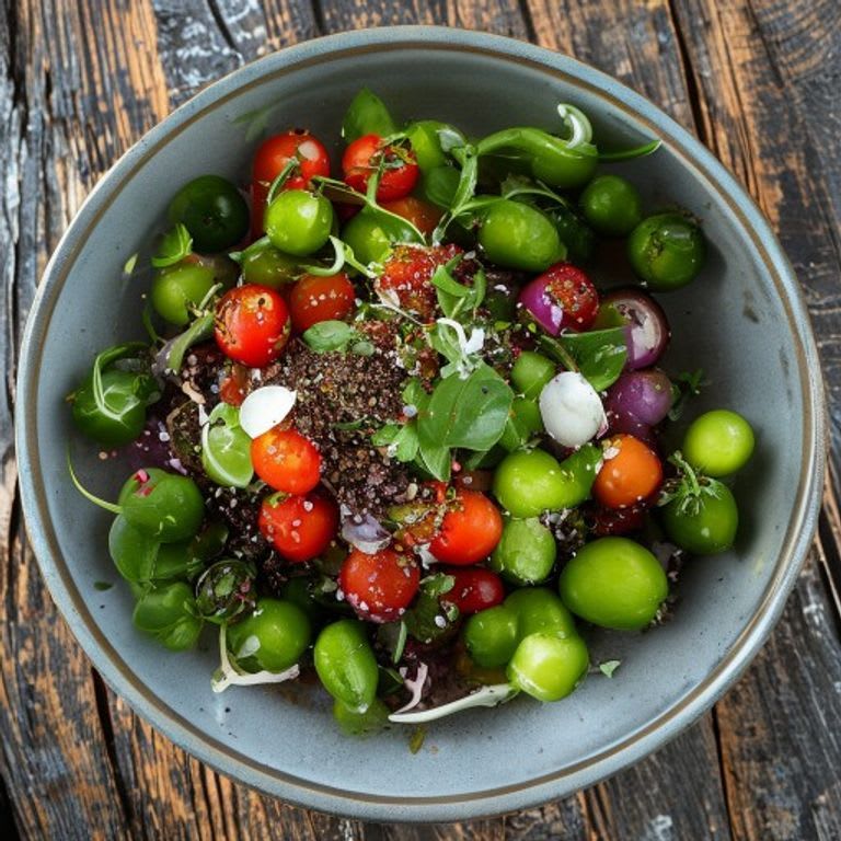 Verdolagas en salsa de tomate verde y cebolla