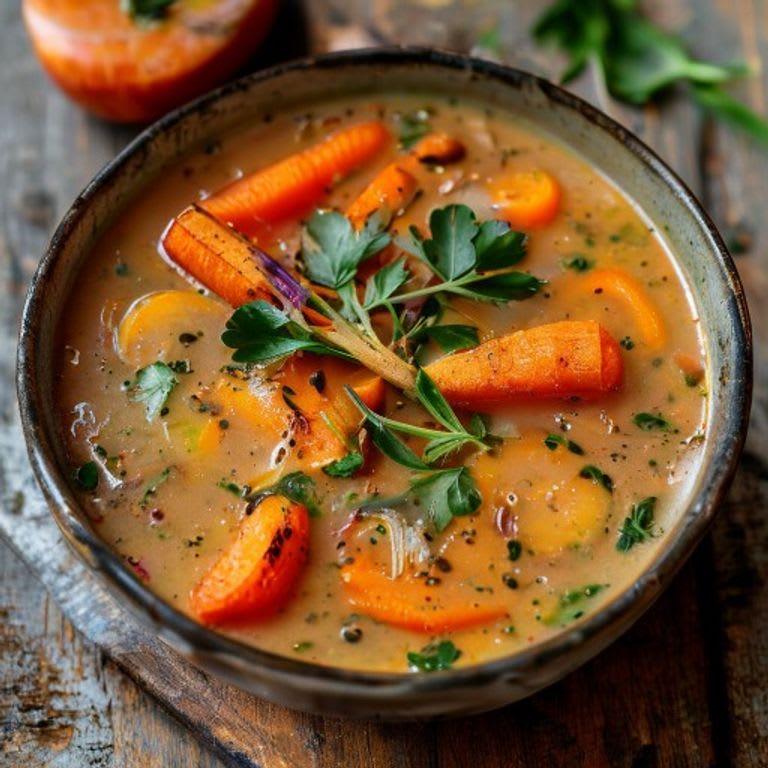Sopa de Zanahoria y Jengibre al Horno