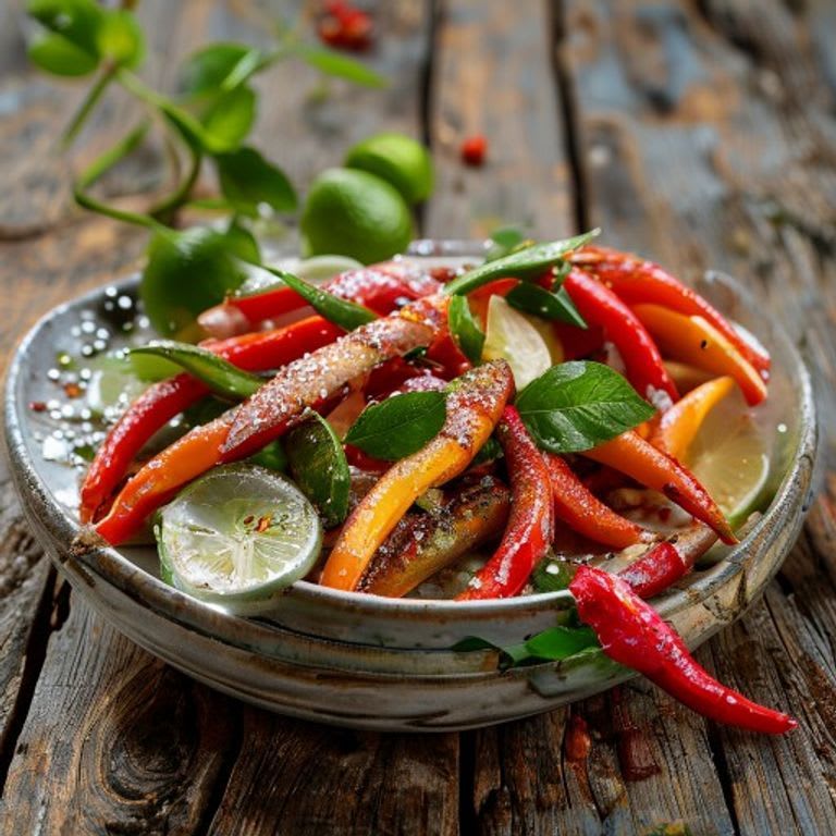 Chiles Toreados al Comal sin Aceite